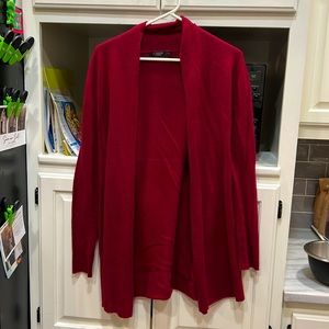 Cashmere Burgundy cardigan -  29” in length   Mid length